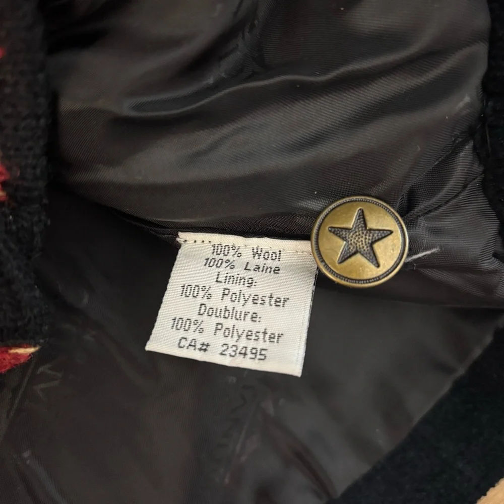 Icelandic Designs Wool Sweater Jacket Horse Shoe Stars Western Embroidered - Picture 4 of 9